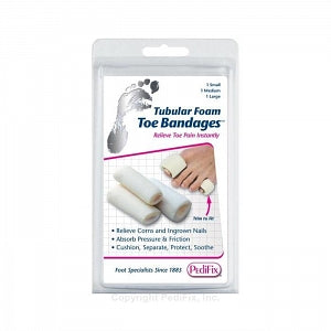 Pedifix Inc Tubular Foam Toe Bandages - TUBULAR FOAM TOE BANDAGES, LG, 3/PK - P337-L