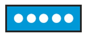 Aspen Surgical I. D. Sheet Tapes (White Dots) - Instrument I. D. Tape, 1/4", Blue with Dots - 158041EEA