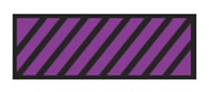 Aspen Surgical ColorTrack Instrument ID Sheet Tapes - Instrument I. D. Tape, Purple and Black Diagonal Stripe - 159001EEA