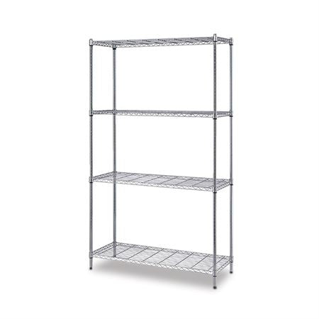 One Box Wire Shelving 4-Shelf Unit 18"D x 72"H 36"W