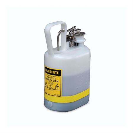 One Gallon Oval Chemical Safety Can Poly Safety Can - 1gal - 7.625"W x 12.75"D x 4.625"H