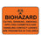 Warning Sign Biohazard Eating, Drinking, Smoking ... Are Prohibited" - Orange