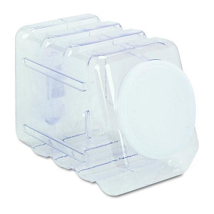 Pacon Interlocking Plastic Storage Container with Lid - Interlocking Storage Container with Lid, Clear Plastic - 27660