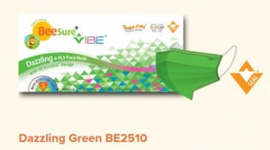 Ecobee Vibe BeeSure Face Masks - Vibe BeeSure Face Mask, Ear Loop, Green - BE2510