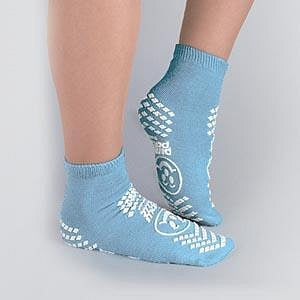 Principle Business Enterprises Pillow Paws Double-Imprint Terries Slipper Socks - Pillow Paws Double Imprint Terries Slipper Socks, Child 8-4.5, Light Blue - 1094-001