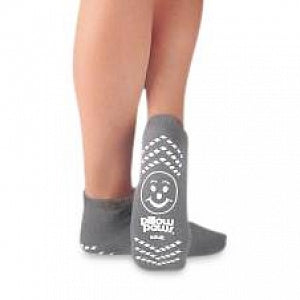 Principle Business Single-Imprint Terries Slipper Socks - Pillow Paws Double Imprint Terries Slipper Socks, 2XL Adult 10.5+, Gray - 1098