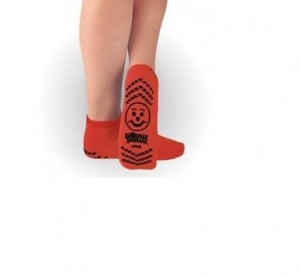 Principle Business Red Single Imprint Terries Slipper Socks - Single Imprint Slipper, Red, Adult, Size 2XL - 3802