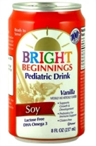 Pbm Products LLC Bright Beginnings Pediatric Soy Drink - Pediatric Soy Drink, Bright Beginnings, Vanilla, 8 oz. Can - 6-83744-35009-1