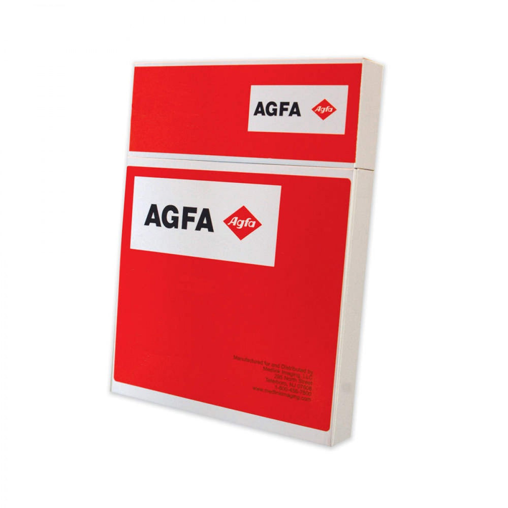 Agfa Radiomat G-Plus Medical X-Ray Film High Contrast, Low Fog, Low Noise Enables Quick Reading Of All Necessary Information 25/Box