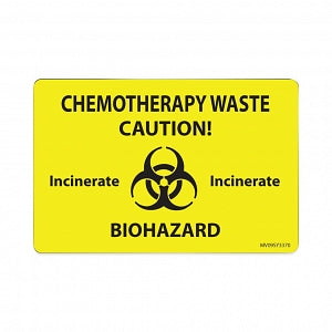 PDC Healthcare Chemotherapy Waste Labels - LABLE, CHEMOTHERAPY, WASTE, 2-5/8 X 4 - MV09SY3370