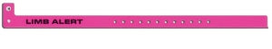 PDC Healthcare Allergy Alert ID Bands - ClearImage Alert ID Band with "Limb Alert" Preprinted, Adult / Pediatric, Pink - 130A-92-PDM