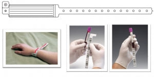 PDC Healthcare Securline Barcode Blood Wristbands - Secureline Bar Code Blood Wristband, Green - 2431-22-PDB