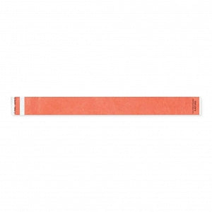 PDC Healthcare Paper Bracelet Identification Bands - Short Stay Patient Identification Wristband, Tabless, Dayglow Orange - 3010-29-PDR