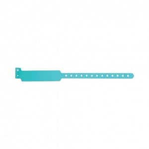 Brady Worldwide Sentry SuperBand Patient ID Wristband - Sentry Write-On Adult Superband, Aqua - 5050-35-PDM