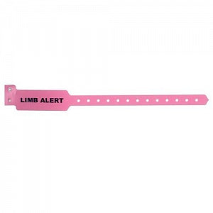 PDC Healthcare Confident Fall-Risk ID Bands - Alert ID Wristband, Limb Alert, Adult / Pediatric, Pink - 5075-12-PDM