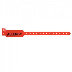 PDC Healthcare Confident Fall-Risk ID Bands - Alert ID Band, Allergy, Adult / Pediatric, Red - 5075-16-PDM