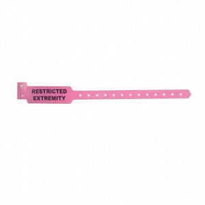 PDC Healthcare Confident Fall-Risk ID Bands - Alert ID Wristband, Restricted, Adult / Pediatric, Pink - 5075E-12-PDM