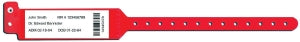 PDC Healthcare Sentry Bar Code Label Bands - Sentry Bar Code ID Band, Red - 5080-16-PDM