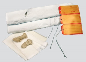 PDC Healthcare Cadavar Bag Kits - Adult Cadaver Kit with 36" x 90" Curved Zipper Bag, ID Tags, Chin Strap, Cellulose Pads and Ties - 55751-00-MBC