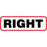 PDC Healthcare Right and Left Labels - "Right" Label, White / Red, 1-1/4" x 3/8" - 59700522