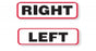 PDC Healthcare Right and Left Labels - "Left" Label, White / Red, 1-1/4" x 3/8" - 59700524