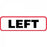 PDC Healthcare Right and Left Labels - "Left" Label, White / Red, 1-1/4" x 3/8" - 59700524