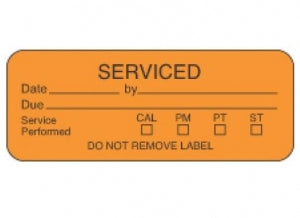 Brady Worldwide Service Date Labels - Service Date Label, Fluorescent Orange - 59701701