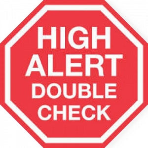 PDC Healthcare High Alert Medication Labels - High Alert Label, Octagon, Red, 3/4" - 59701900