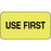 PDC Healthcare First Use Paper Lables - First Use Paper Label, 1-5/8" x 7/8", Yellow, 1, 000/Roll - 59702205