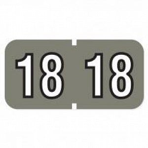 PDC Healthcare Ames Compatible Color-Coded Labels - Ames Compatible Color-Coded "1" Label, 1.5" x 0.75", Gray - 59702412