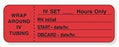 PDC Healthcare Paper Labels - IV Label, Wraparound, Fluorescent Red, 1000 per Roll, 1.5" Core, 3" x 1' - 59704479