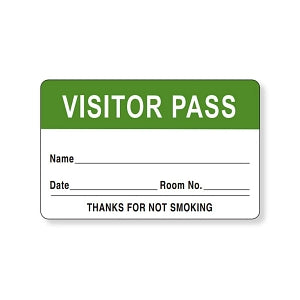 PDC Healthcare Removable Visitor Pass Paper Labels - Visitor Pass Paper Label, Removable - 59704819