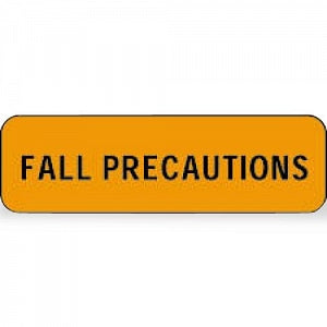 PDC Healthcare Orange Fall Precaution Label - Fall Precaution Label, Fluorescent Orange, 1-1/4" x 3/8" - 59704918