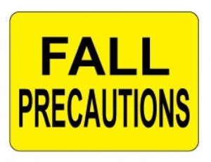 PDC Healthcare Precaution Cards / Labels - Fall Precautions Label, 2-3/8" x 1-3/4", Yellow - 59704980