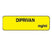 PDC Healthcare Anesthesia Labels & Tapes - Anesthesia Label, Yellow, 1-1/4" x 3/8" - 59705203