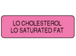 PDC Healthcare FormalinPermanent Warning Label - "Low Cholesterol" Label, Fluorescent Pink, 1-1/4" x 3/8" - 59705393