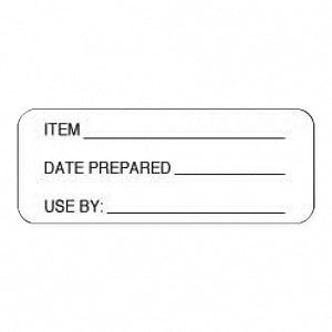 PDC Healthcare Permanent Paper Label - Date Prepared Label, White, 2-1/4" x 7/8", 1000/Roll - 59705573