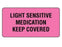 PDC Healthcare Permanent Paper Communication Labels - "Light Sensitive Medication: Keep Covered" Label, 1-5/8" x 7/8", Fluorescent Pink , 1000 Labels / Roll - 59705870