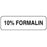 PDC Healthcare Hazard Labels - 10% Formalin Label, White, 1-1/4" x 3/8" - 59708172