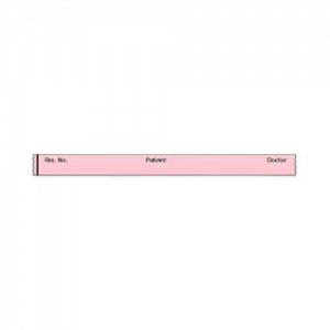 PDC Healthcare PDC Removable Binder / Chart Tape - Patient Room Number and Doctor Tape, 1/2" x 500", Pink - 59710131