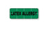 PDC Healthcare Chart Labels - Allergy to Latex Chart Label, 16" x 1/4", Green - 59713053