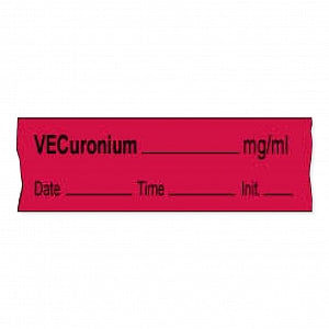 PDC Healthcare Drug Labels - TAPE, "VECURONIUM MG / ML, DTI, 1/2X500 - 59726340