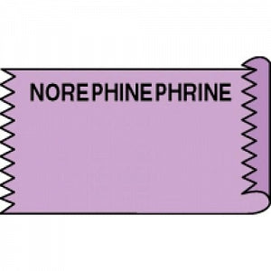 PDC Healthcare Norepinephrine Removable Anesthesia Tape - Removable Anesthesia Tape, "Norepinephrine mg / mL Date / Time / Initials" - 59726407