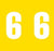 PDC Healthcare AMES Compatible Numeric Labels - Mylar-Coated Ames-Compatible Color-Code Label, Numeric "6," 1-7/8" x 1-7/8", Yellow - 59742375