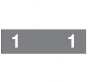 PDC Healthcare AMES Compatible Numeric Labels - Ames-Compatible Color-Code Label, Numeric "1," 1-3/4" x 1/2", Gray - 59742417