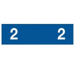 PDC Healthcare AMES Compatible Numeric Labels - Ames-Compatible Color-Code Label, Numeric "2," 1-3/4" x 1/2", Blue - 59742418