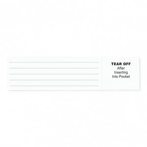 PDC Adult / Pediatric Insert Cards Paper - Insert Cards for 120 Veri-Color Wristbands, Book of 250 - 8610-01-PDA