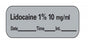 PDC Healthcare Lidocaine Labels - "Lidocaine" Tape Labels, 1-1/2" x 1/2", Gray, 500/Roll - AN-11D10