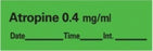 PDC Healthcare Anesthesia Tape with Date - Atropine Anesthesia Label Tape, 0.4 mg / mL - AN-1D04