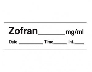 PDC Healthcare Anesthesia Tapes - Anesthesia Label Tape, Zofran, White, 500/Roll - AN-58